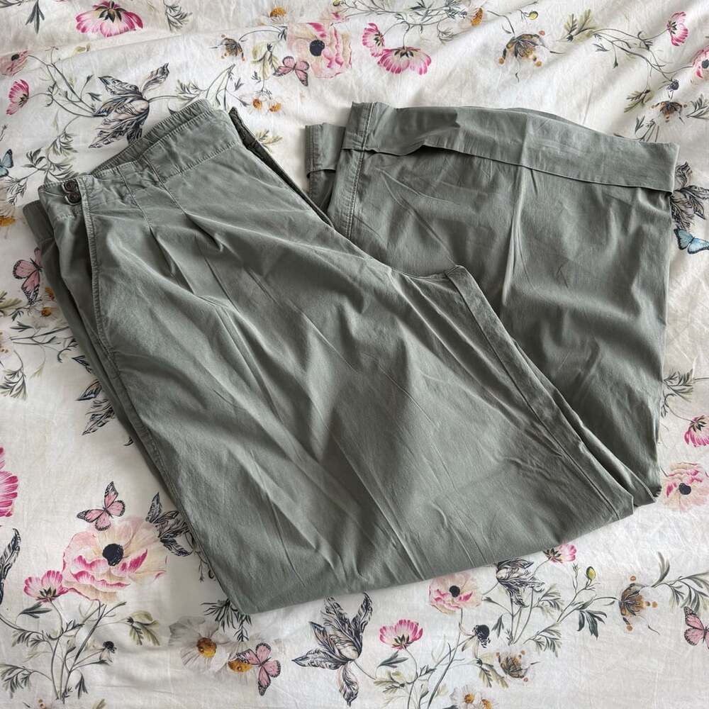 American Eagle Outfitters Wide Leg Trouser Green Size 16
